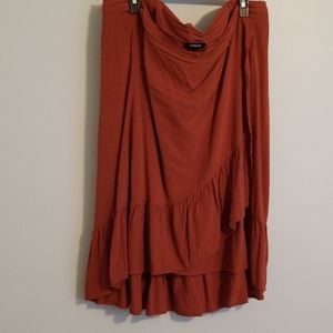 Flirty Burnt Orange Skirt